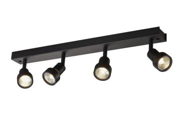 PURI, Indoor Wand- und Deckenaufbauleuchte, quad, QPAR51, schwarz, 4x50 W