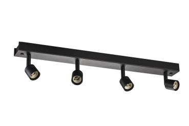 PURI, Indoor Wand- und Deckenaufbauleuchte, quad, QPAR51, schwarz, 4x50 W