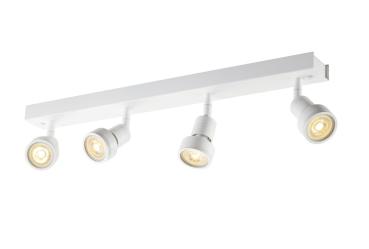 Preview: PURI, Indoor Wand- und Deckenaufbauleuchte, quad, QPAR51, weiß, 4x50 W