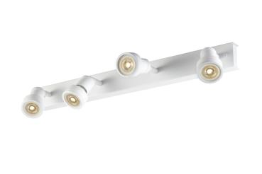 Preview: PURI, Indoor Wand- und Deckenaufbauleuchte, quad, QPAR51, weiß, 4x50 W