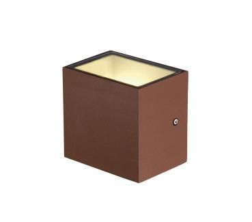 Preview: SITRA S, LED Outdoor Wand- und Deckenaufbauleuchte, rost farbend, IP65, 3000 K, 10 W
