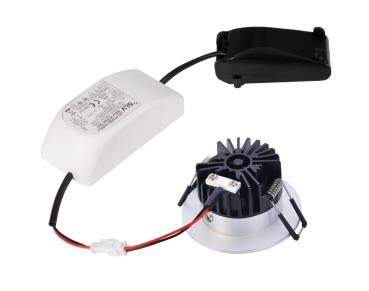 Preview: PATTA-I, LED Outdoor Deckeneinbauleuchte, rund DL IP65 silber 1800-3000 K