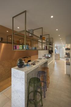 Preview: HELIA 30, LED Indoor Pendelleuchte, soft gold, 3000 K, Aufbauversion