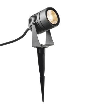 LED SPIKE, LED Outdoor Erdspießleuchte, anthrazit, IP55, 3000 K, 40°