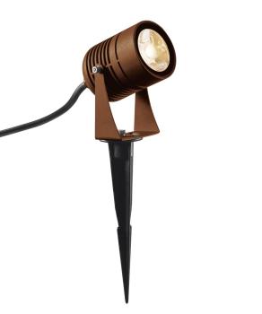LED SPIKE, LED Outdoor Erdspießleuchte, rost farbend, IP55, 3000 K, 40°