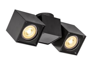 ALTRA DICE, Indoor Wand- und Deckenaufbauleuchte, double, QPAR51, schwarz