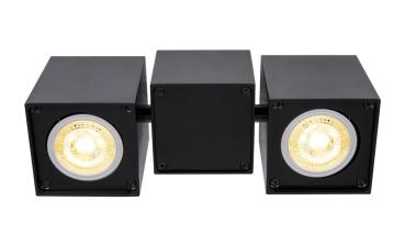 ALTRA DICE, Indoor Wand- und Deckenaufbauleuchte, double, QPAR51, schwarz