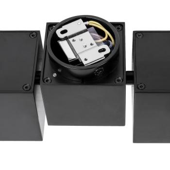 ALTRA DICE, Indoor Wand- und Deckenaufbauleuchte, double, QPAR51, schwarz