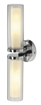 WL 106, doppel Glas, chrom 2xE14