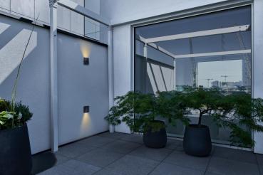 Preview: VILUA S, Outdoor Wandaufbauleuchte anthrazit 3000 K IP54 100° 405 lm