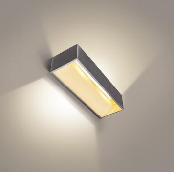 Preview: LOGS IN L Indoor LED Wandaufbauleuchte schwarz 3000 K TRIAC dimmbar