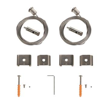 Drahtseilabhängung, für EUTRAC®, S-TRACK und 1 Phasen- Schienen, 5 m, zweier Set