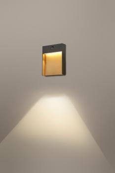 FLATT SENSOR, Outdoor LED Wandaufbauleuchte, 3000/4000 K, IP54, anthrazit