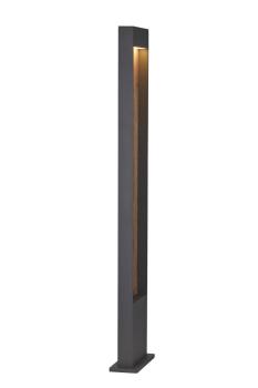 Preview: FLATT POLE 100, Outdoor LED Stehleuchte, 3000/4000 K, IP65, anthrazit/braun