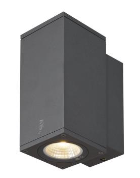 Preview: ENOLA SQUARE S, single Outdoor LED Wandaufbauleuchte anthrazit