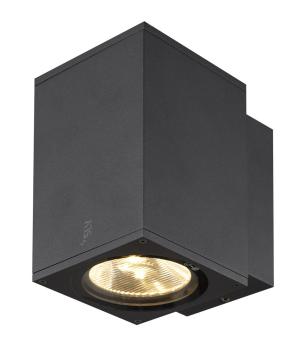 ENOLA SQUARE M, single Outdoor LED Wandaufbauleuchte anthrazit