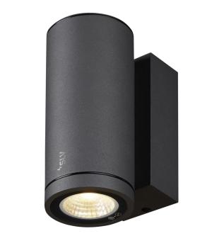 Preview: ENOLA ROUND S, single Outdoor LED Wandaufbauleuchte anthrazit