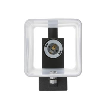 Preview: QUADRASS SPOT, Indoor Wandaufbauleuchte mit LED Spot und E27 Fassung, schwarz