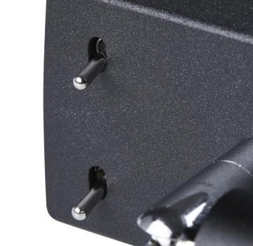 QUADRASS SPOT, Indoor Wandaufbauleuchte mit LED Spot und E27 Fassung, schwarz