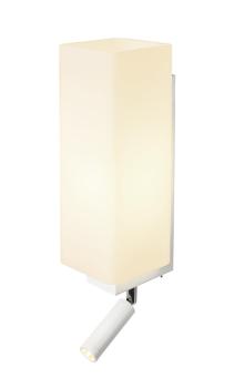 Preview: QUADRASS SPOT, Indoor Wandaufbauleuchte mit LED Spot und E27 Fassung, weiß