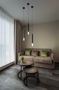 Preview: HELIA AMBIENT 35, Indoor LED Pendelleuchte schwarz flache Rosette