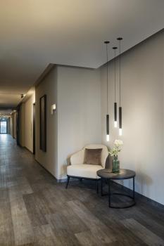 HELIA AMBIENT 35, Indoor LED Pendelleuchte schwarz flache Rosette