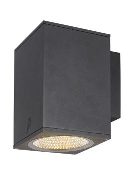ENOLA SQUARE L, single Outdoor LED Wandaufbauleuchte anthrazit CCT 3000/4000 K