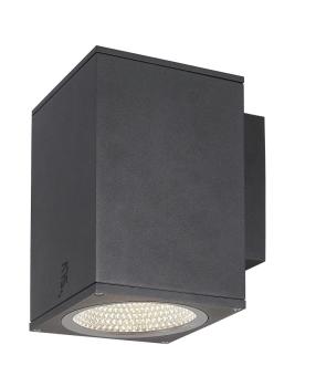 Preview: ENOLA SQUARE L, single Outdoor LED Wandaufbauleuchte anthrazit CCT 3000/4000 K