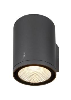 Preview: ENOLA ROUND L, single Outdoor LED Wandaufbauleuchte anthrazit CCT 3000/4000 K
