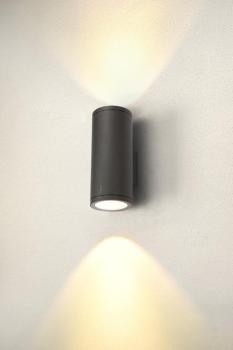 ENOLA ROUND L UP/DOWN, Outdoor LED Wandaufbauleuchte anthrazit CCT 3000/4000 K