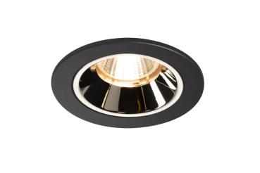 NUMINOS® DL S, Indoor LED Deckeneinbauleuchte schwarz/chrom 2700 K 40° inkl. Blattfedern