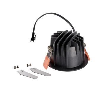 Preview: NUMINOS® DL S, Indoor LED Deckeneinbauleuchte schwarz/chrom 2700 K 40° inkl. Blattfedern