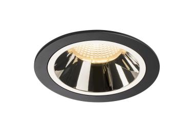 NUMINOS® DL L, Indoor LED Deckeneinbauleuchte schwarz/chrom 3000 K 55°