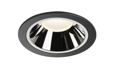 NUMINOS® DL XL, Indoor LED Deckeneinbauleuchte schwarz/chrom 4000 K 55°
