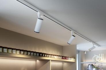 NUMINOS® S 3Ph., PHASE, 3~ Spot, zylindrisch, 2700 K, 8 Watt, Phasenabschnitt, 36°, matt weiß / matt schwarz