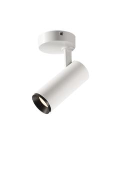 NUMINOS® S CW, PHASE, Deckenaufbauleuchte, 4000 K, 8 Watt, Phasenabschnitt, 36°, matt weiß / matt schwarz