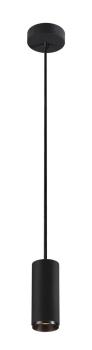 NUMINOS® S PD, PHASE, Pendelleuchte, Pendellänge 250 cm, 3000 K, 8 Watt, 24°, Phasenabschnitt, matt schwarz