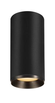 NUMINOS® L CL, PHASE, Deckenaufbauleuchte, 2700 K, 20 Watt, Phasenabschnitt, 36°, matt schwarz