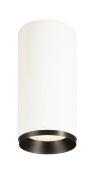NUMINOS® L CL, PHASE, Deckenaufbauleuchte, 4000 K, 20 Watt, Phasenabschnitt, 24°, matt weiß / matt schwarz