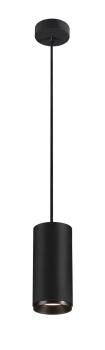 NUMINOS® L PD, PHASE, Pendelleuchte, Pendellänge 250 cm, 4000 K, 20 Watt, 60°, Phasenabschnitt, matt schwarz