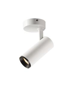 NUMINOS® S CW, DALI, Deckenaufbauleuchte, 2700 K, 7,8 Watt, DALI, 24°, matt weiß / matt schwarz