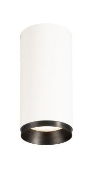 NUMINOS® M CL, DALI, Deckenaufbauleuchte, 4000 K, 13 Watt, DALI, 36°, matt weiß / matt schwarz