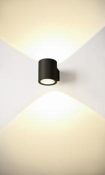 OCULUS UP/DOWN, Indoor LED Wandaufbauleuchte schwarz 2000-3000 K