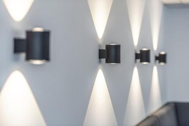 OCULUS UP/DOWN, Indoor LED Wandaufbauleuchte schwarz 2000-3000 K