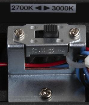 Preview: DIRETO 60, Indoor LED Wandaufbauleuchte schwarz CCT switch 2700/3000 K