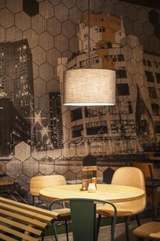 FENDA, Leuchtenschirm grau