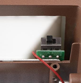 SITRA S, LED Outdoor Wandaufbauleuchte, rost farbend, CCT switch 3000/4000 K