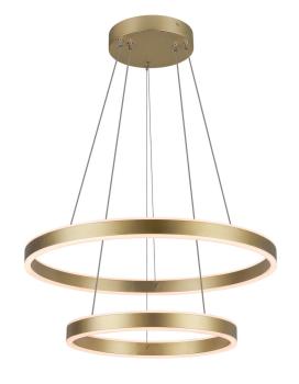 Preview: ONE DOUBLE, Pendelleuchte messing 35 W 2700/3000 K 130°