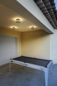 QUADRULO, LED Outdoor Deckenaufbauleuchte anthrazit