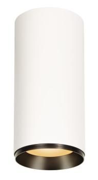 NUMINOS® XL CL, PHASE, Deckenaufbauleuchte, 2700 K, 28 Watt, Phasenabschnitt, 60°, matt weiß / matt schwarz